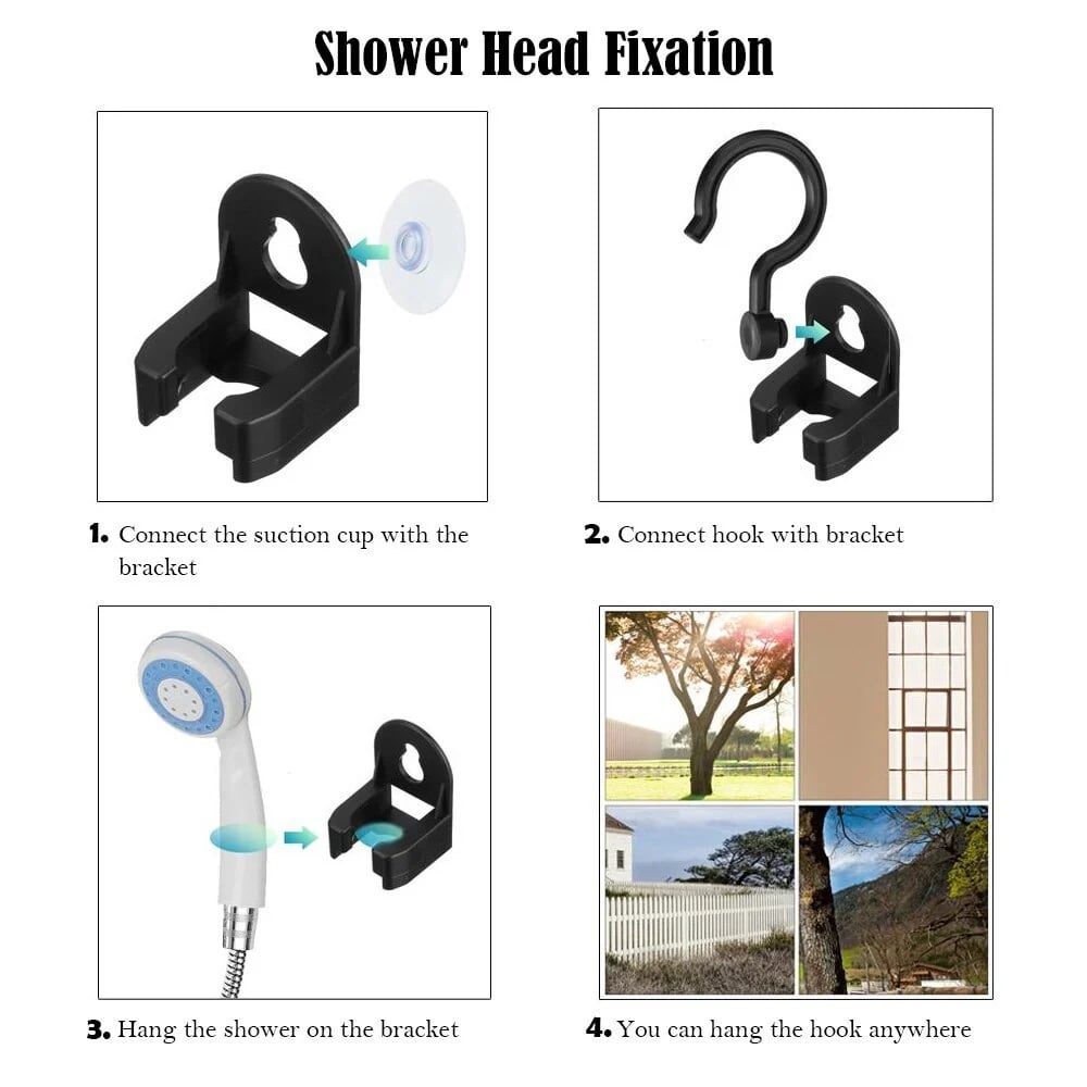🚿 Hold dig frisk udendørs - Bærbar campingbruser med justerbart flow - for nem og bekvem udendørs rengøring!