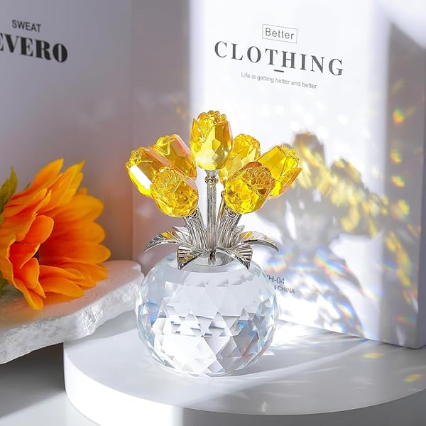 🌈✨Krystalrose-blomsterhåndværk – Valentinsdag-gave