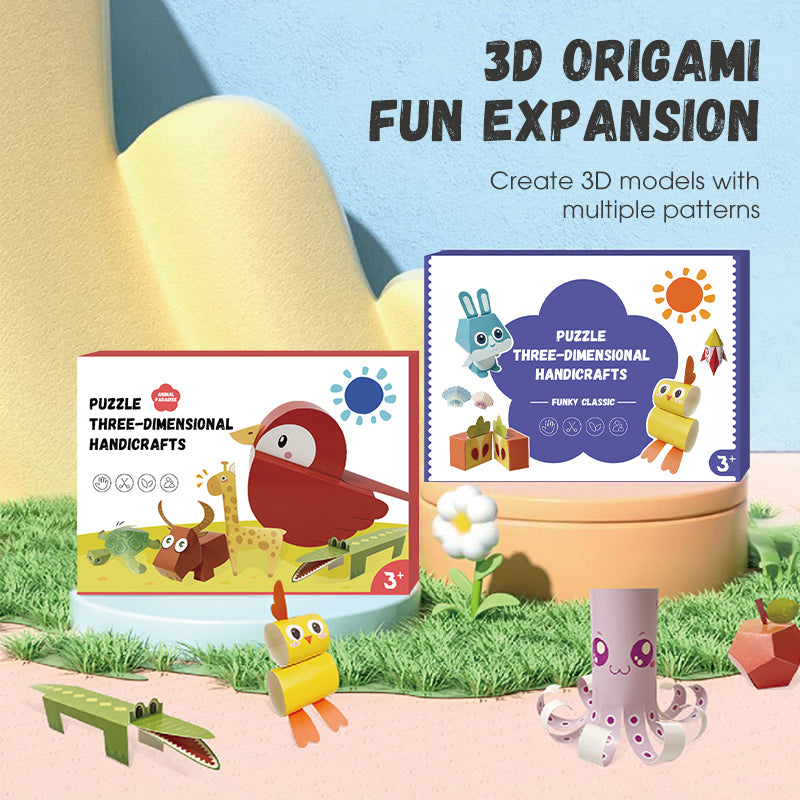 Håndlavet 3D-origamibog til børn🎨✨