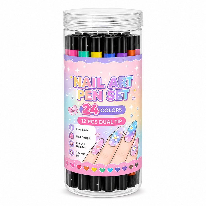 💅 NUR FÜR BEGRENZTE ZEIT: 50 % RABATT! 💥 24-teiliges Set mit doppelseitigen Nail-Art-Stiften – kreativ, in Salonqualität, einfach zum Selbermachen ✨