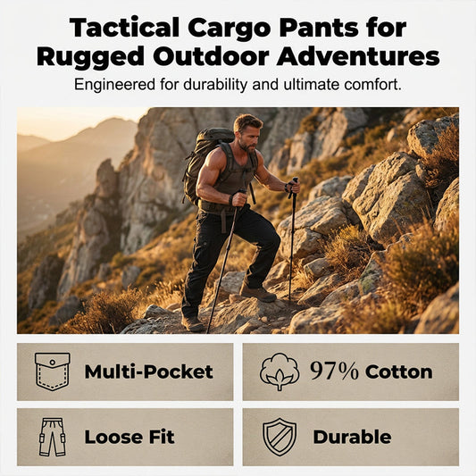 👖 50 % RABAT! ⚡ Taktiske cargobukser til mænd – lige snit, åndbart premium-bomuld og praktiske lommer til arbejde, rejser og hverdagsbrug 🎒Lommer til arbejde, rejser og hverdagsbrug 🎒