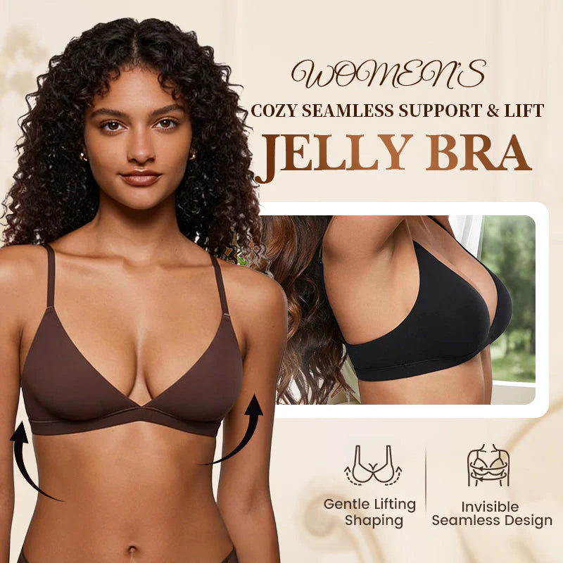 💞Triangel-bralette til kvinder med gelé-støtte og uden bøjler