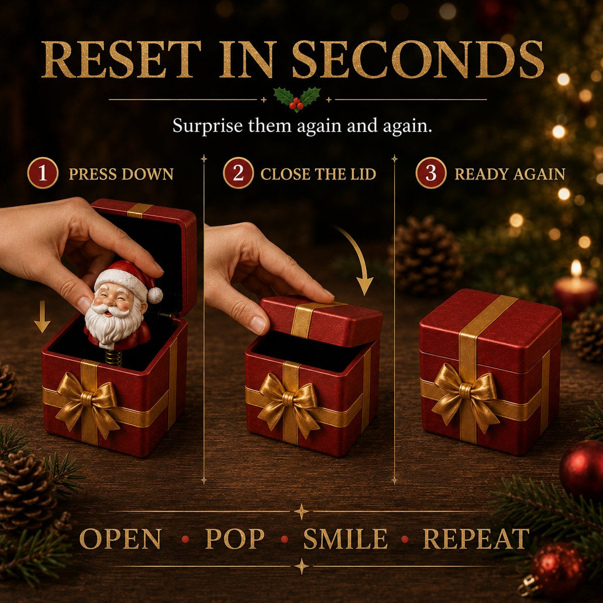 🎁 Pop-up-gaveæske med julemagi 🎄