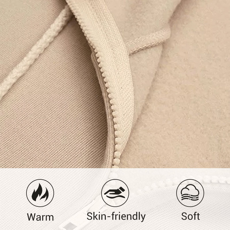 💥Begrænset tidstilbud 50% rabat🔥 Kvinders efterår vinter lynlås hættetrøje