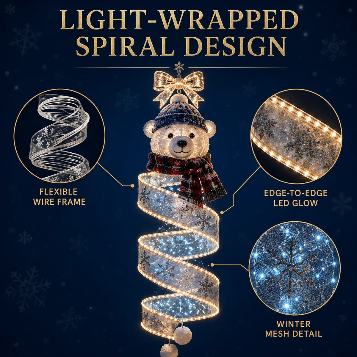 Julemagi – Kollektion af spiralformede LED-lyskæder til ophæng