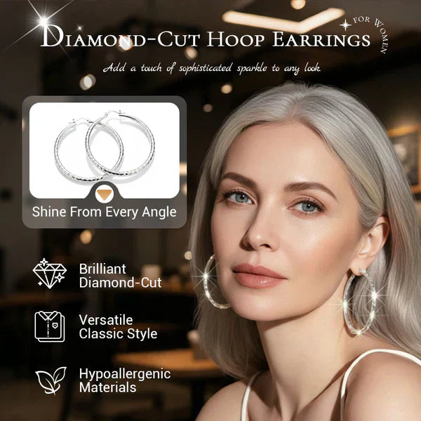 🎉KØB 1, FÅ 1 GRATIS🎁Diam🎉 KØB 1, FÅ 1 GRATIS 🎁 Diamantslebne hoopøreringe til kvinder – elegante, funklende 💎 Diamantslebne hoopøreringe til kvinder