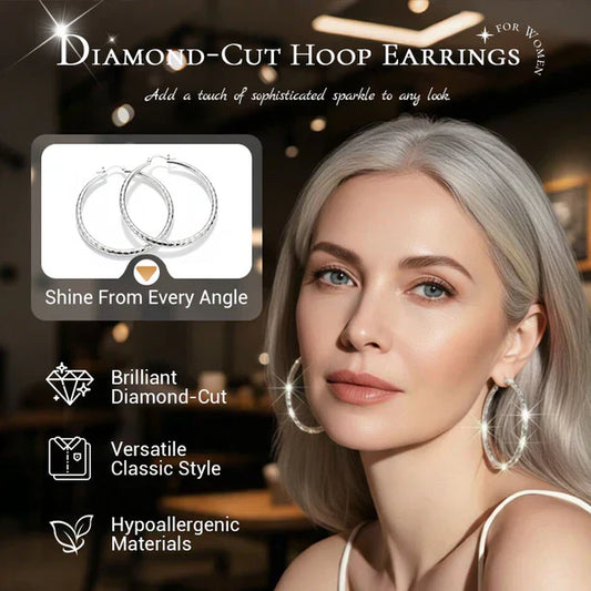 🎉KØB 1, FÅ 1 GRATIS🎁Diam🎉 KØB 1, FÅ 1 GRATIS 🎁 Diamantslebne hoopøreringe til kvinder – elegante, funklende 💎 Diamantslebne hoopøreringe til kvinder