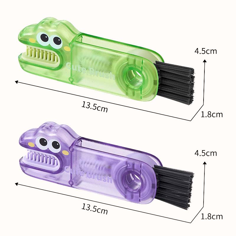 🐊 Krokodille multifunktionel rengøringsbørste - 3 børstehoveder til alle koppetyper