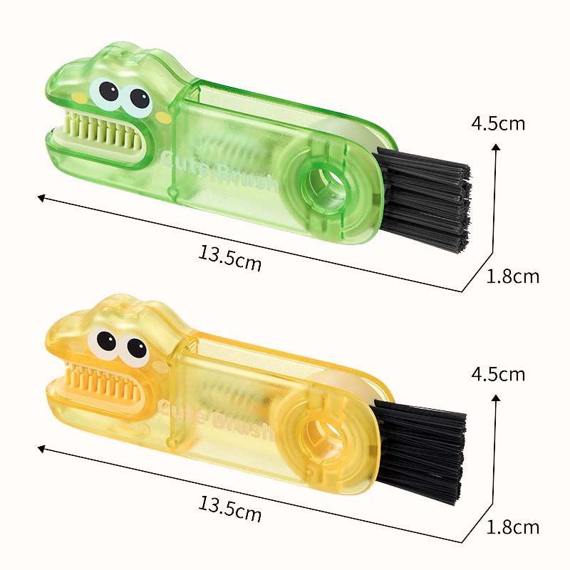 🐊 Krokodille multifunktionel rengøringsbørste - 3 børstehoveder til alle koppetyper