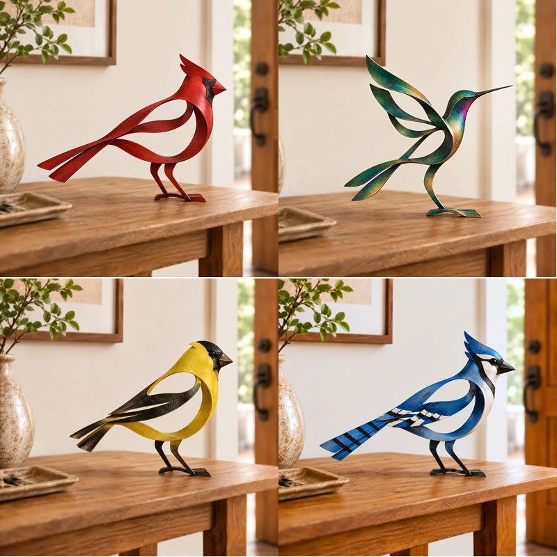 🕊️Elegant og minimalistisk fugleskulptur i metal – flygtige øjeblikke af lethed i naturen!