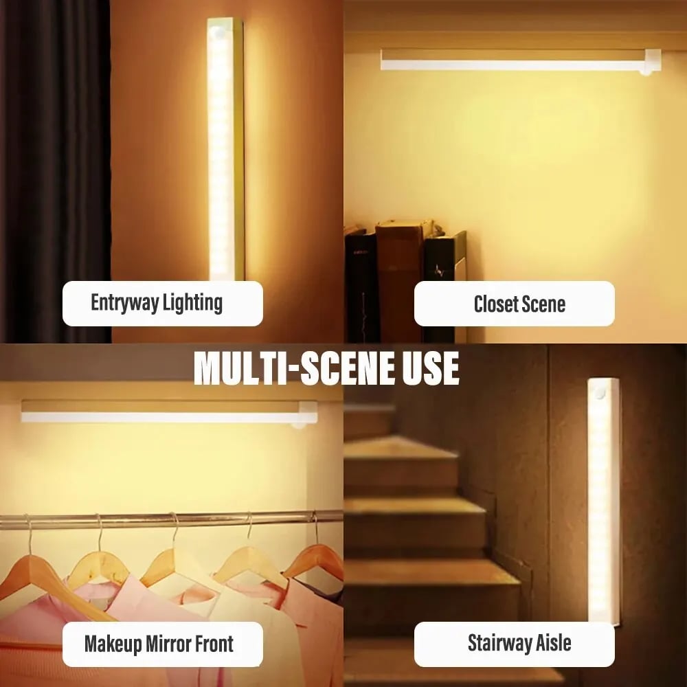 🔥NYTÅRSSALG - Punch-free Smart Sensor Magnetic Rechargeable LED Lights