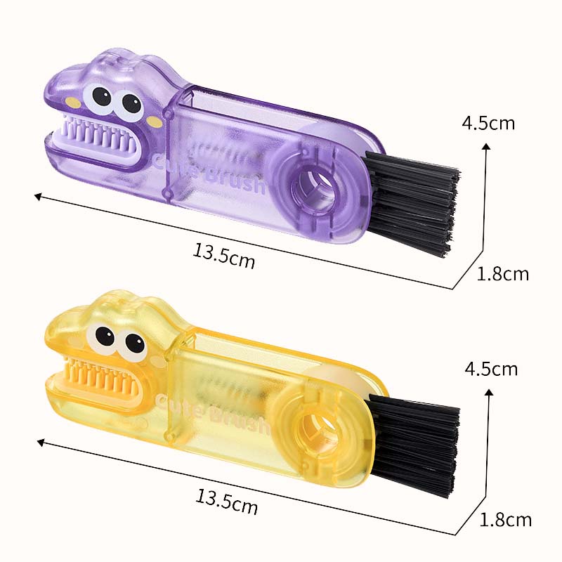 🐊 Krokodille multifunktionel rengøringsbørste - 3 børstehoveder til alle koppetyper