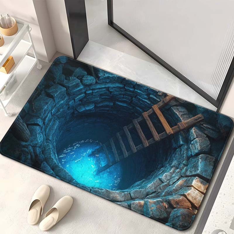 Visuel illusion Endless Abyss mønster HD-trykt skridsikker dørmåtte