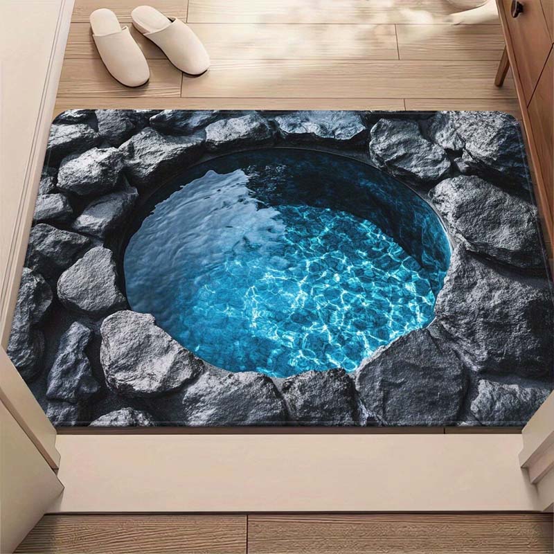 Visuel illusion Endless Abyss mønster HD-trykt skridsikker dørmåtte