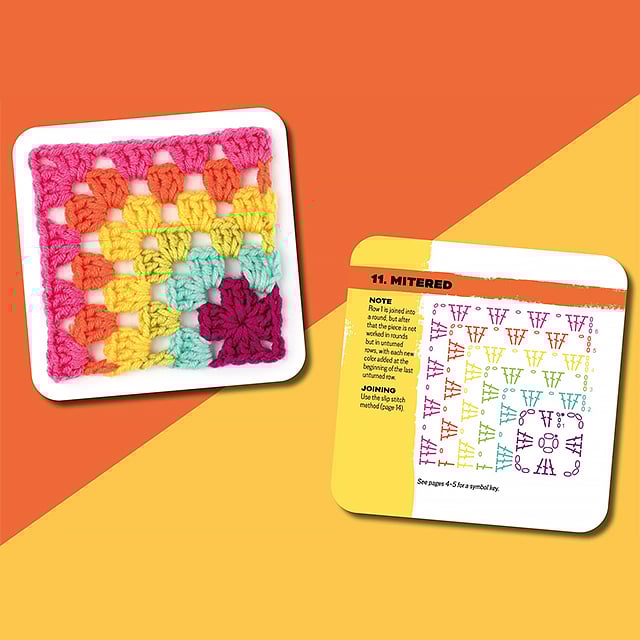 [50 miks og match design]The Granny Square Card Deck/The Granny Square Card Deck,Knitting Pattern Set