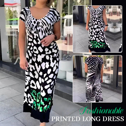 🌸 Moderigtig lang kjole med print | Løs og luftig ✨/Moderig lang kjole med print