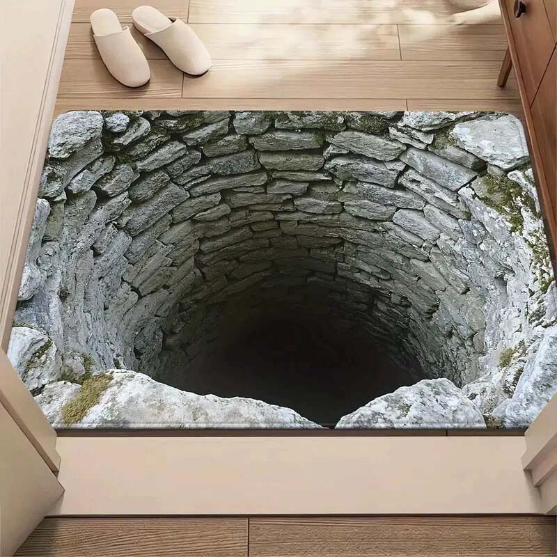 Visuel illusion Endless Abyss mønster HD-trykt skridsikker dørmåtte