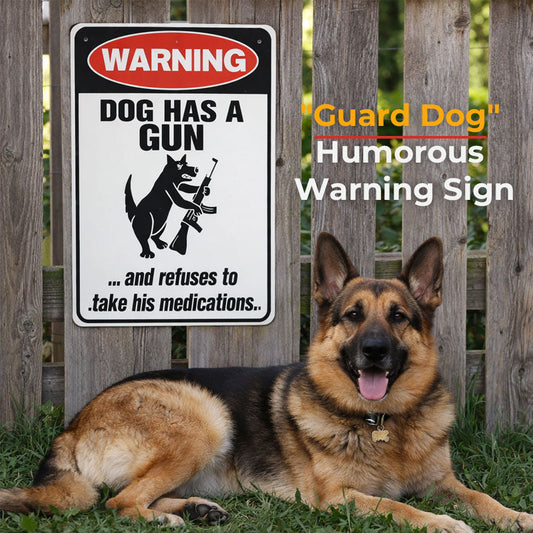 "Vagthund" – et humoristisk advarselsskilt 🐶 — Giv dine naboer noget at snakke om