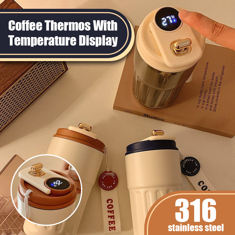 Kaffetermokande med temperaturvisning
