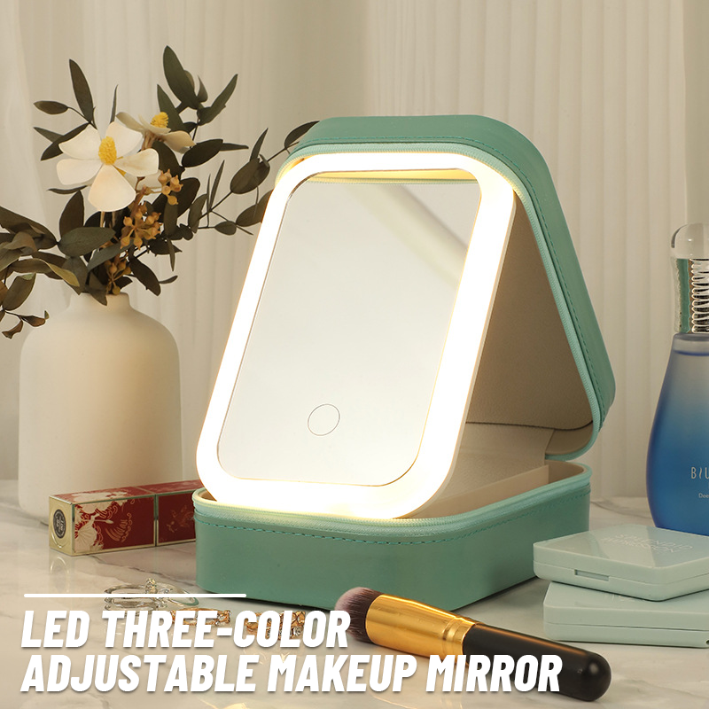 Justerbar makeup-spejl i tre LED-farve