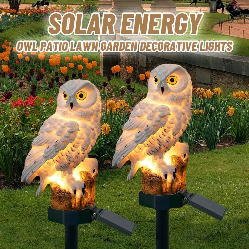 Solar Owl – dekorativt lys til gårdhave og græsplæne