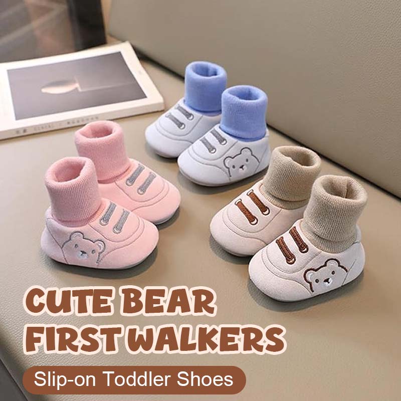 Søde Bear First Walking Shoes Slip-on småbørnssko