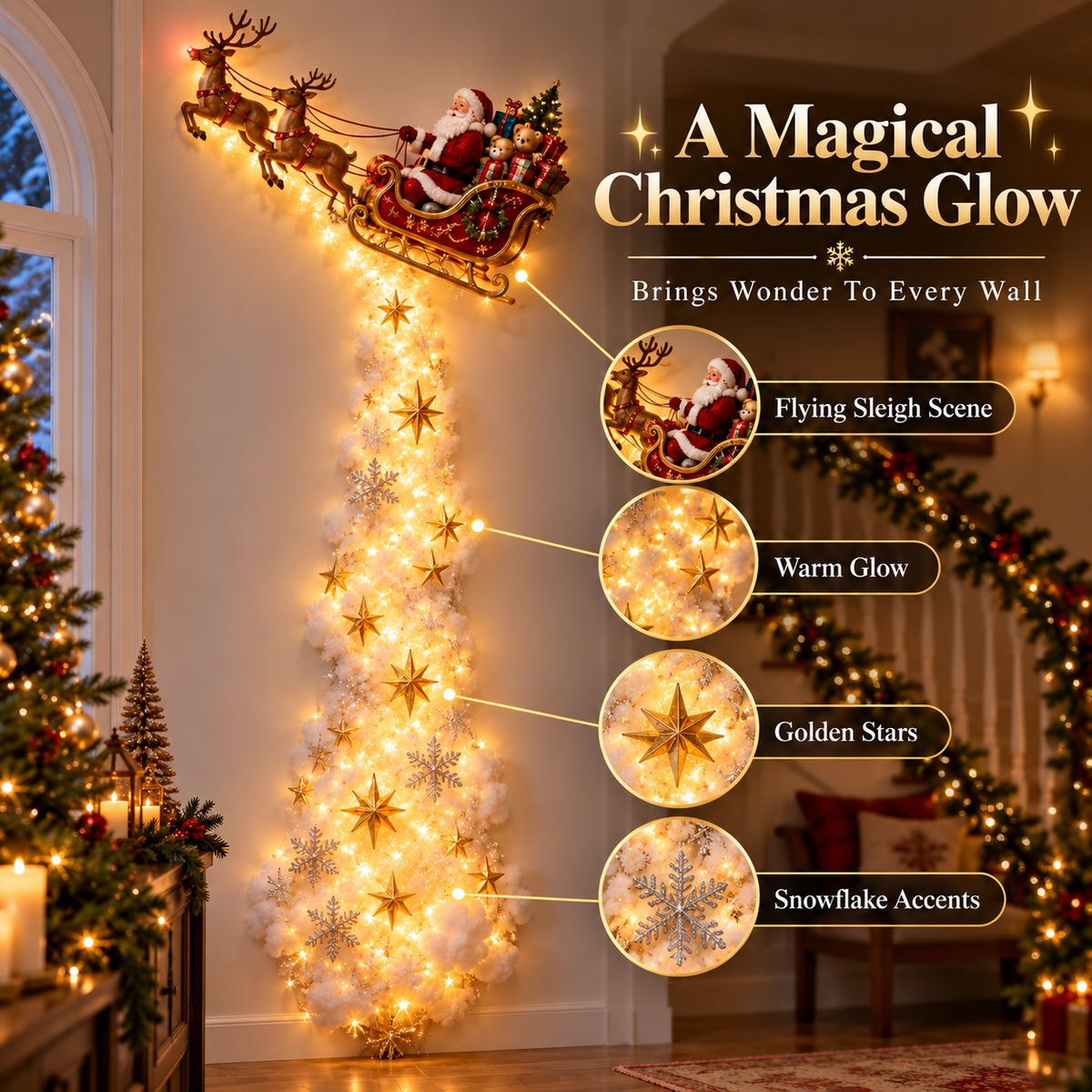 ✨Christmas Magic Trail væglampe – lidt julemagi lige på din væg✨