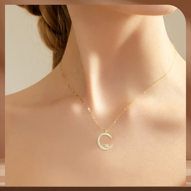 🎁 KØB 1 FÅ 1 GRATIS! 🌙✨ Lys nat: Måne-stjernehalskæde – Glow-in-the-dark elegance med himmelsk charme 💫🌌