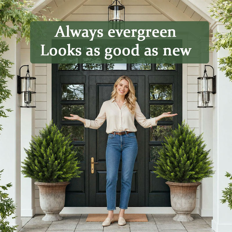 Kunstigt cedertræ til haven – Dekoration til verandaen og haven