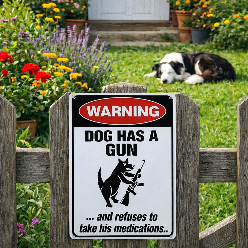 "Vagthund" – et humoristisk advarselsskilt 🐶 — Giv dine naboer noget at snakke om