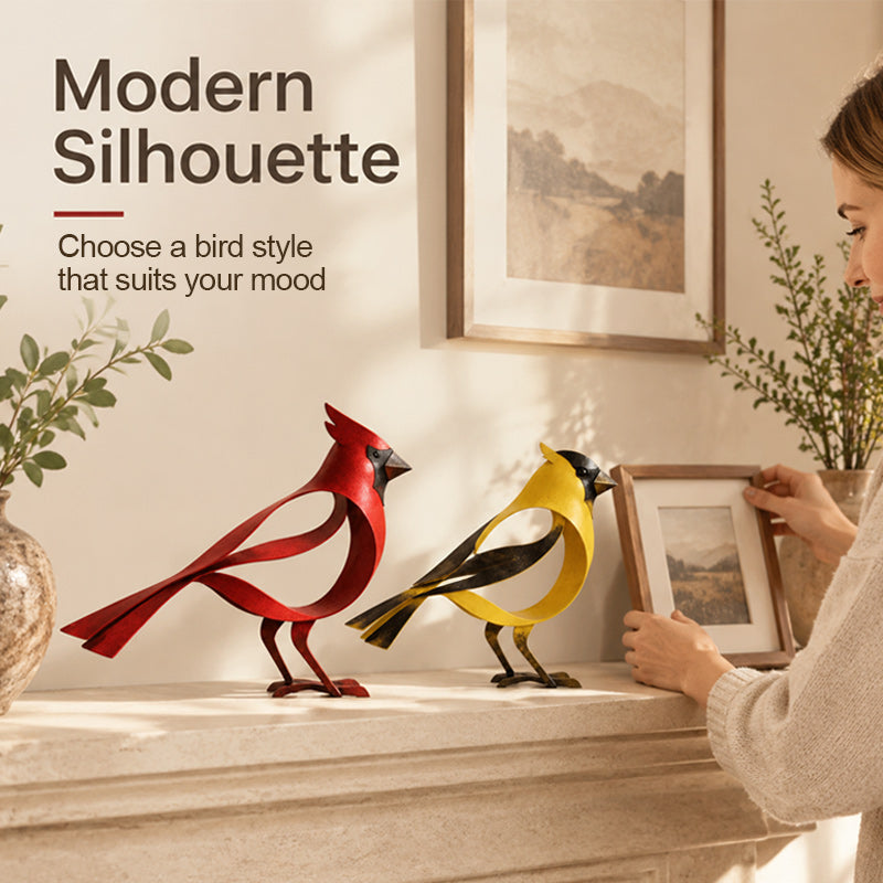 🕊️Elegant og minimalistisk fugleskulptur i metal – flygtige øjeblikke af lethed i naturen!