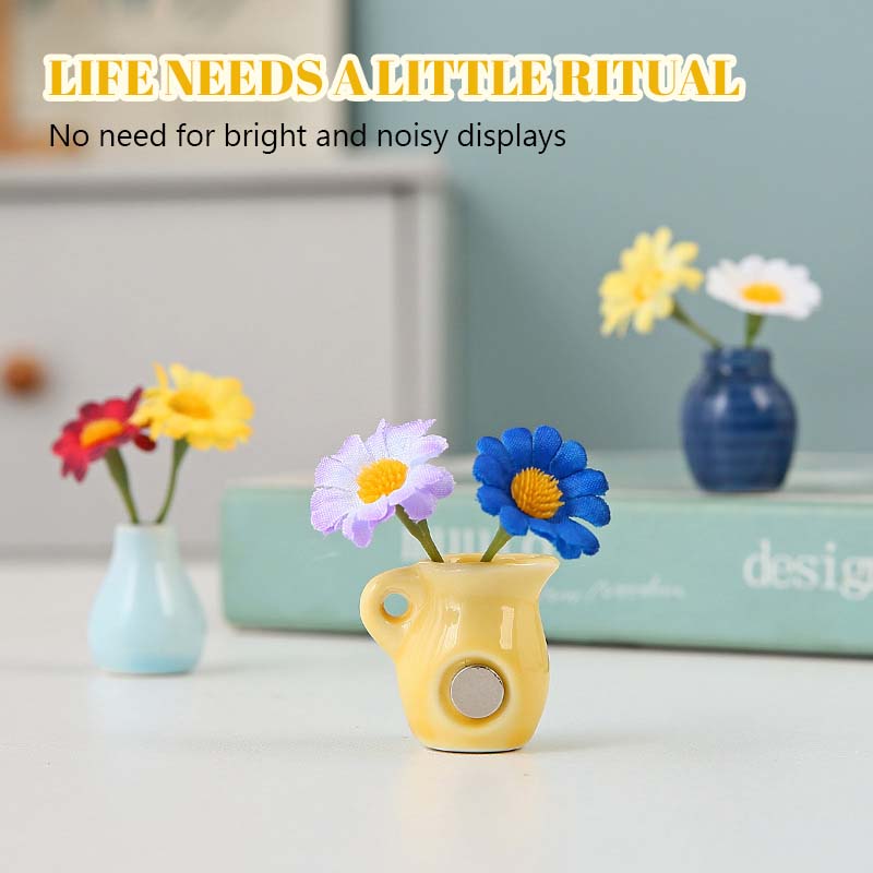 🌼 Keramiske mini-vasekøleskabsmagneter