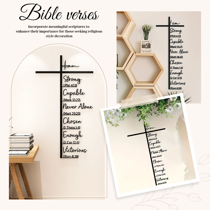 Metal Cross Wall Art med Jesus-krucifiks