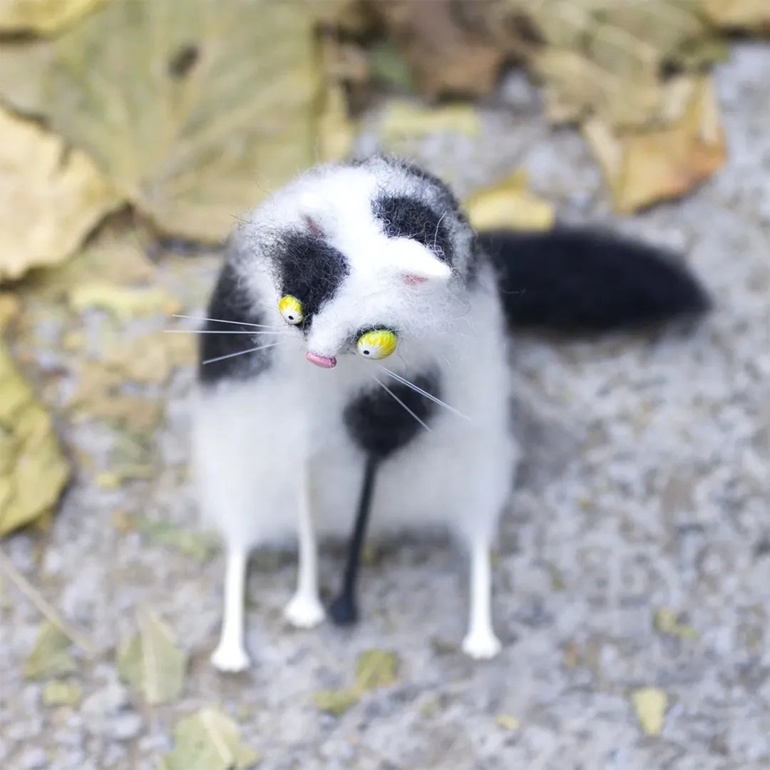 🎄✨Uldfilt-kæledyr – finurlige håndlavede ledsagere