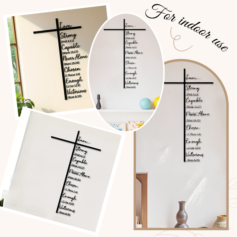 Metal Cross Wall Art med Jesus-krucifiks