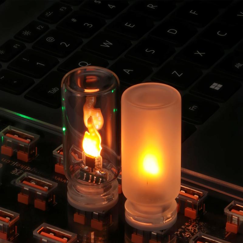 🔥USB-lampe med realistisk flamm