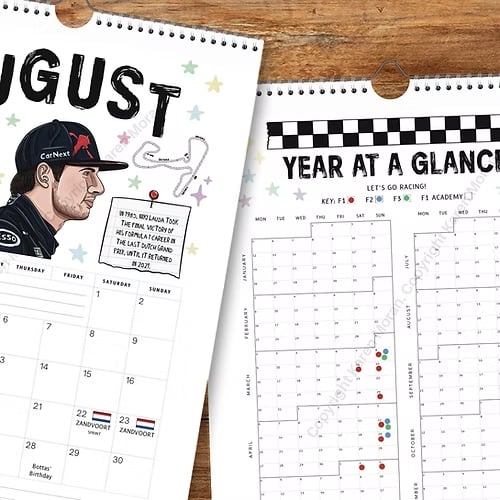 🏎️📅F1 Scrapbook Race Calendar 2026 — Den ultimative vægkalender for racerfans