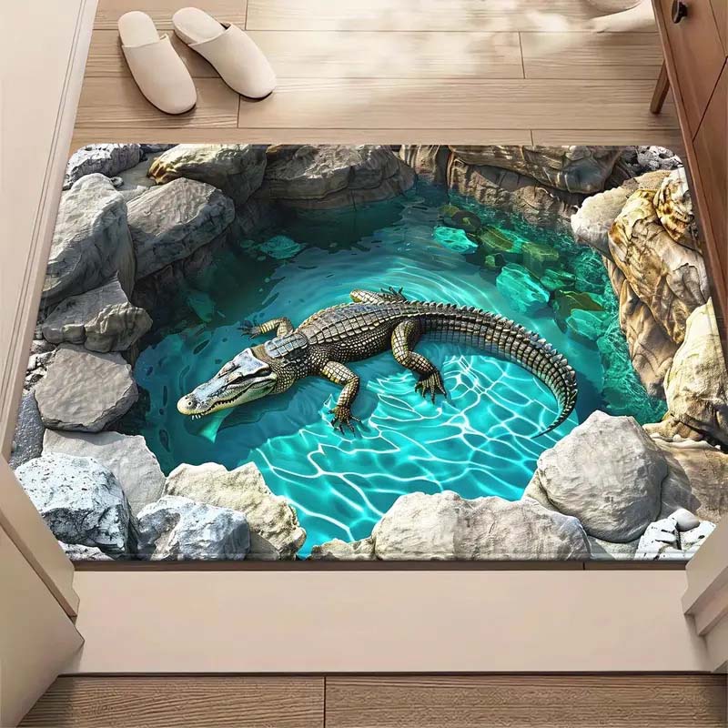 Visuel illusion Endless Abyss mønster HD-trykt skridsikker dørmåtte