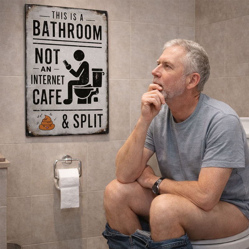 🚽 Dette er et badeværelse, ikke et internetcafé