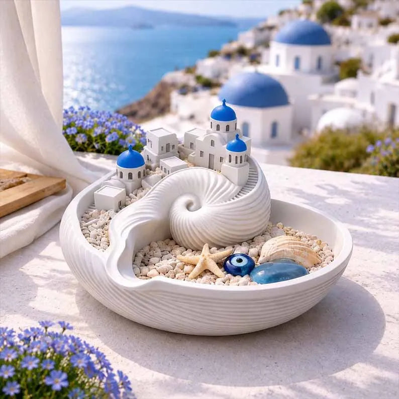 🌊Sidste dag med 50 % rabat – Santorini opbevaringsskål