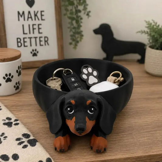 Opbevaringsbakke til dachshund-ting