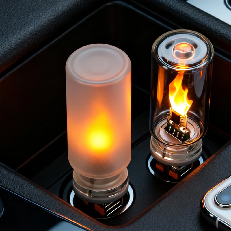 🔥USB-lampe med realistisk flamm