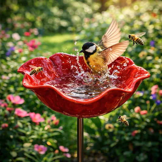 💖🎁Gaver til mors dag 2026 --🎁Håndlavet blomsterpind i metal til haven🐦