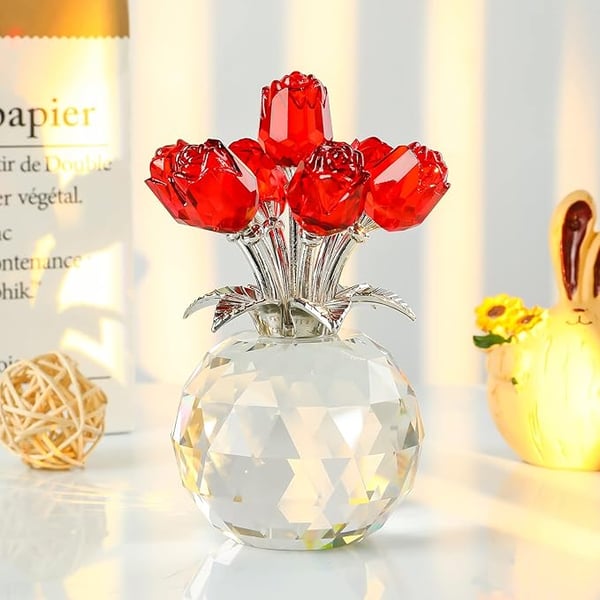 🌈✨Krystalrose-blomsterhåndværk – Valentinsdag-gave