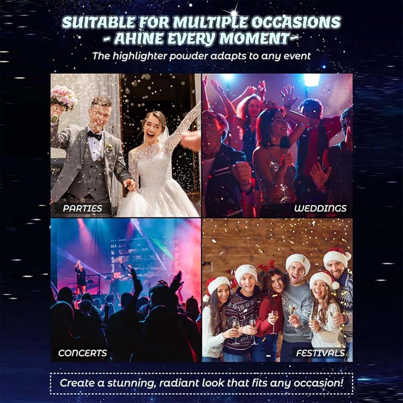 ✨ Lysende glitter-highlighter - langtidsholdbar og svedresistent