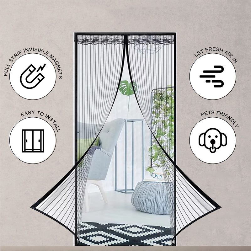 Magic Mesh sommergardin med magnetisk myggenet