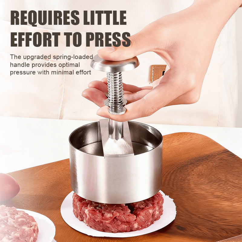 🍔 Burgerpresse i rustfrit stål | Lav nemt perfekte, ensartede bøffer