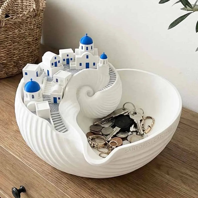 🌊Sidste dag med 50 % rabat – Santorini opbevaringsskål