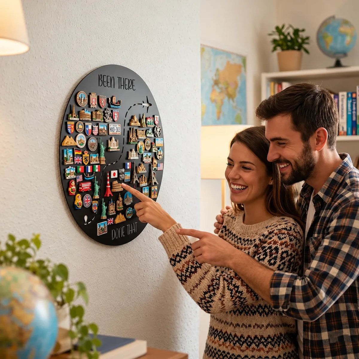 🌎✨Rejsemagnetbræt – 💕Hver magnet har sin egen historie. Hver rejse fortjener sin plads