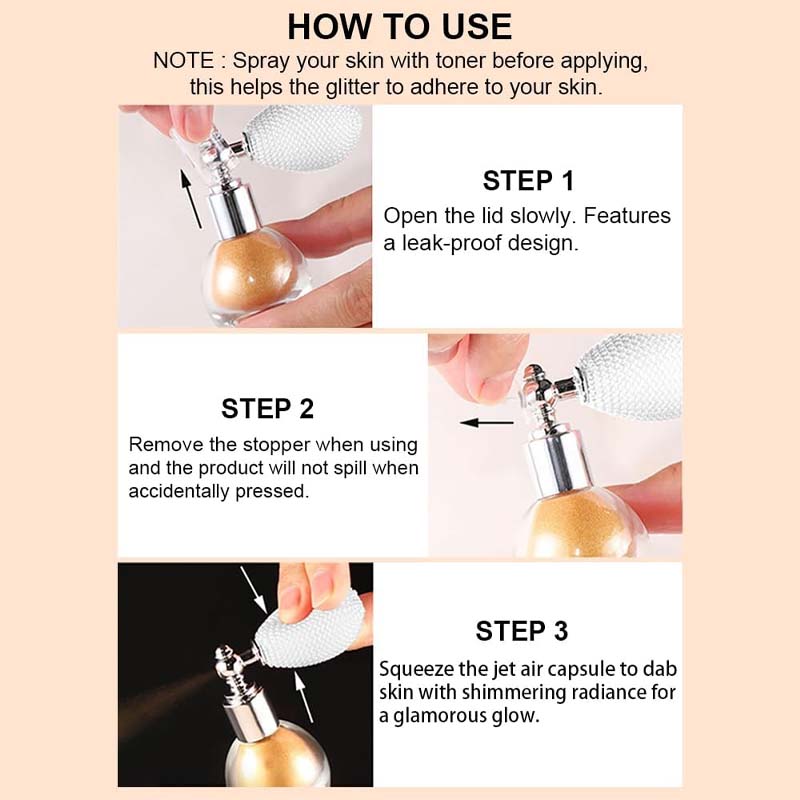 ✨ Lysende glitter-highlighter - langtidsholdbar og svedresistent